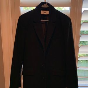 Heavy Long Black Jacket Slim